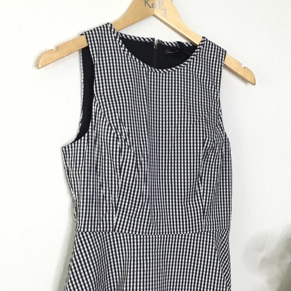 NWT White House Black Market Deliah Gingham Bodice Tank Top - Picture 4 of 8